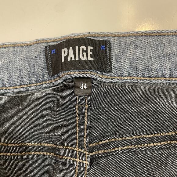 Paige Jeans Men’s Blue Federal Slim Straight Stretch Zip Fly Denim Pants 34x27 - Picture 9 of 9